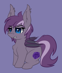 Size: 2669x3112 | Tagged: safe, artist:duop-qoub, oc, oc only, oc:violet rose, bat pony, pony, angry