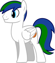 Size: 1024x1168 | Tagged: safe, artist:jeremeymcdude, oc, oc only, oc:colt snow, pegasus, pony, male, show accurate, simple background, solo, transparent background, vector