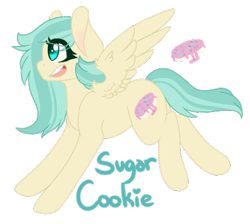 Size: 413x370 | Tagged: safe, artist:purecrazycreate, derpibooru import, oc, oc only, oc:sugar cookie, pegasus, pony, female, mare, offspring, parent:fluttershy, parent:thunderlane, parents:thundershy, simple background, solo, transparent background