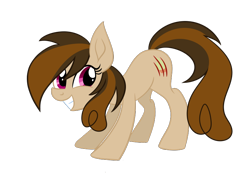 Size: 800x600 | Tagged: safe, artist:wubcakeva, oc, oc only, oc:cupcake slash, earth pony, pony, female, grin, mare, simple background, smiling, solo, transparent background