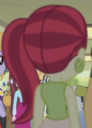 Size: 390x539 | Tagged: safe, screencap, rose heart, equestria girls, player piano, background human, cropped