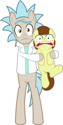 Size: 5615x11144 | Tagged: safe, artist:jhayarr23, derpibooru import, earth pony, pony, grannies gone wild, absurd resolution, background pony, clothes, colt, male, morty smith, ponified, pony morty, pony rick, rick and morty, rick sanchez, simple background, stallion, transparent background, vector