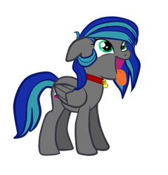 Size: 1005x1050 | Tagged: safe, derpibooru import, oc, oc only, oc:summer breeze, base used, behaving like a dog, collar, pet play, pet tag, simple background, solo, tongue out, transparent background