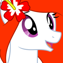 Size: 750x750 | Tagged: safe, artist:audiobeatzz, oc, oc only, oc:paradise, pony, bust, female, flower, flower in hair, mare, portrait, solo