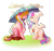 Size: 1934x1821 | Tagged: safe, artist:twinkepaint, derpibooru import, oc, oc only, oc:twinke paint, pegasus, pony, unicorn, clothes, female, mare, scarf, simple background, socks, solo, transparent background, umbrella