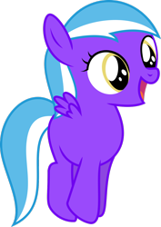 Size: 1024x1447 | Tagged: safe, artist:jeremeymcdude, oc, oc only, oc:bright starr, pegasus, pony, female, filly, show accurate, simple background, solo, transparent background, twin, vector