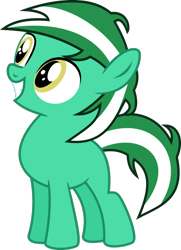 Size: 1024x1415 | Tagged: safe, artist:jeremeymcdude, oc, oc only, oc:mint starr, earth pony, pony, colt, male, show accurate, simple background, solo, transparent background, twin, vector