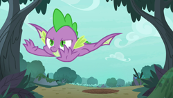 Size: 1280x720 | Tagged: safe, derpibooru import, screencap, spike, dragon, molt down, winged spike