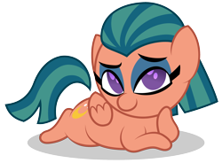 Size: 2314x1701 | Tagged: safe, artist:aleximusprime, derpibooru import, somnambula, pegasus, pony, bedroom eyes, chibi, female, looking at you, mare, prone, simple background, solo, transparent background