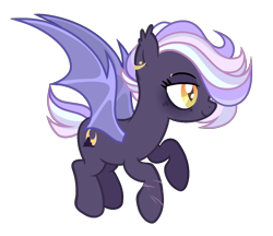 Size: 1380x1192 | Tagged: safe, artist:nightmarye, derpibooru import, oc, oc:sleepwalker, bat pony, pony, female, mare, simple background, solo, transparent background