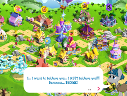 Size: 2048x1536 | Tagged: safe, derpibooru import, stygian, pony, unicorn, carousel boutique, game screencap, gameloft, ponehenge, rainbow dash's house, solo, twilight's castle