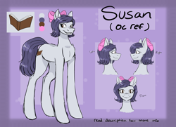 Size: 4031x2924 | Tagged: safe, artist:ggchristian, derpibooru import, oc, oc:susan, earth pony, pony, female, mare, reference sheet, solo