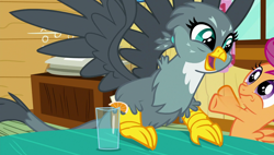 Size: 1920x1090 | Tagged: safe, screencap, gabby, scootaloo, griffon, the fault in our cutie marks