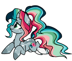 Size: 1014x850 | Tagged: safe, artist:chococakebabe, derpibooru import, oc, pony, unicorn, curved horn, female, mare, prone, simple background, solo, transparent background