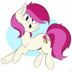 Size: 1280x1280 | Tagged: safe, artist:goldenled, roseluck, pony, abstract background, solo