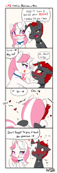 Size: 1600x4800 | Tagged: safe, artist:potzm, derpibooru import, oc, oc only, oc:lawyresearch, oc:lawyshadow, collar, comic, cute, female, lesbian, oc x oc, shipping