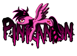 Size: 2050x1500 | Tagged: safe, artist:pinkanon, oc, oc only, oc:pinkanon, pegasus, pony, clothes, female, horns, logo, simple background, socks, solo, striped socks, transparent background