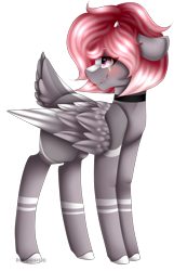 Size: 1704x2648 | Tagged: safe, artist:mauuwde, oc, oc only, oc:yasuko, pegasus, pony, deer tail, female, mare, simple background, solo, transparent background