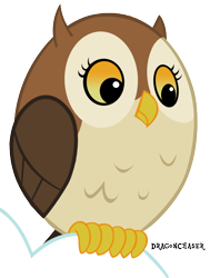 Size: 460x608 | Tagged: safe, artist:dragonchaser123, derpibooru import, bird, owl, may the best pet win, animal, cloud, on a cloud, signature, simple background, solo, standing on cloud, transparent background, vector