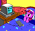 Size: 448x400 | Tagged: artist needed, safe, derpibooru import, twilight sparkle, unicorn, bed, computer, ega, keyboard, pixel art, solo