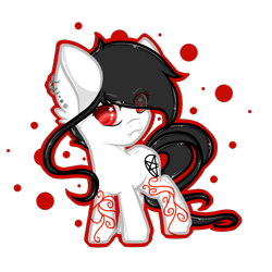 Size: 1000x1000 | Tagged: safe, artist:absolitedisaster08, derpibooru import, oc, oc:dark velvet, earth pony, pony, chibi, female, mare, simple background, solo, transparent background