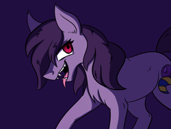 Size: 900x675 | Tagged: safe, artist:wubcakeva, oc, oc only, oc:gypsy velvet, pony, vampony, female, open mouth, race swap, solo, tongue out