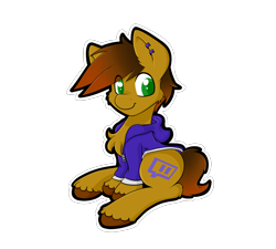 Size: 2000x1800 | Tagged: safe, artist:billysan727, derpibooru import, oc, oc:twitchyylive, pony, 2019 community collab, clothes, derpibooru community collaboration, hoodie, simple background, sitting, solo, transparent background, twitch, unshorn fetlocks