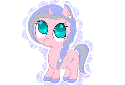 Size: 1600x1080 | Tagged: safe, artist:silversthreads, oc, oc only, oc:silverthread, pony, unicorn, adorable face, chibi, cute, female, mare, simple background, smol, smolpone, solo, transparent background, unshorn fetlocks