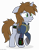 Size: 4686x6083 | Tagged: safe, artist:suramii, derpibooru import, oc, oc:littlepip, pony, unicorn, fallout equestria, absurd resolution, clothes, fanfic, fanfic art, female, floppy ears, hooves, horn, mare, pipbuck, raised hoof, simple background, solo, teeth, transparent background, vault suit