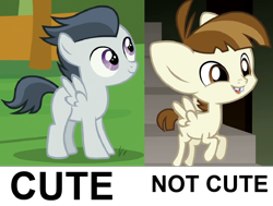 Size: 952x720 | Tagged: safe, derpibooru import, edit, edited screencap, screencap, featherweight, rumble, pegasus, pony, abuse, colt, cute, male, meme, op is a cuck