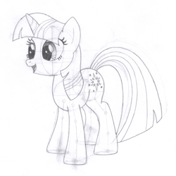 Size: 1155x1155 | Tagged: safe, artist:aafh, twilight sparkle, monochrome, solo, traditional art