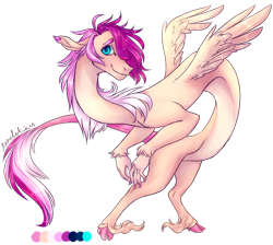 Size: 1024x916 | Tagged: safe, artist:leechetious, derpibooru import, oc, oc only, oc:ambrosia, draconequus, hybrid, draconequus oc, femboy, interspecies offspring, male, offspring, parent:discord, parent:fluttershy, parents:discoshy, simple background, solo, transparent background, trap