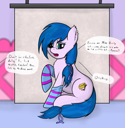 Size: 2781x2840 | Tagged: safe, artist:jacsveus, derpibooru import, oc, oc only, pony, clothes, crossdressing, cute, implied rarity, socks, solo, striped socks