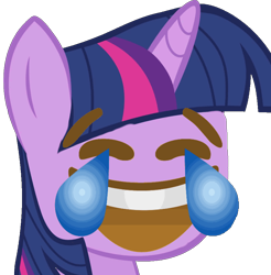 Size: 885x901 | Tagged: artist needed, safe, derpibooru import, edit, twilight sparkle, bust, cropped, emoji, faic, laughing, meme, purplesmart, simple background, transparent background, 😂