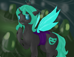 Size: 1280x996 | Tagged: safe, artist:bugbytesdraws, oc, oc only, oc:mimic, changeling, changeling oc, solo