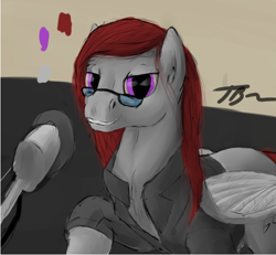 Size: 600x555 | Tagged: safe, artist:bugbytesdraws, oc, oc only, pegasus, pony, glasses, solo