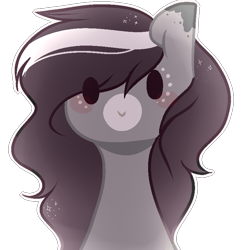 Size: 800x800 | Tagged: safe, artist:umiimou, oc, oc only, pony, beady eyes, bust, female, mare, portrait, simple background, solo, transparent background