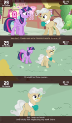 Size: 854x1465 | Tagged: safe, derpibooru import, screencap, mayor mare, twilight sparkle, twilight sparkle (alicorn), alicorn, earth pony, pony, inspiration manifestation, cinemare sins, female, mare