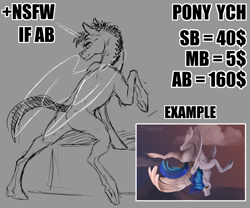 Size: 1200x1000 | Tagged: safe, artist:sunny way, derpibooru import, oc, oc only, pony, advertisement, any gender, any species, commission, rcf community, sketch, solo, your character here