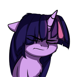 Size: 1250x1253 | Tagged: safe, artist:duop-qoub, derpibooru import, twilight sparkle, eyes closed, female, floppy ears, mare, simple background, solo, transparent background