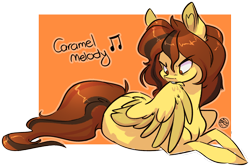 Size: 2708x1811 | Tagged: safe, artist:kez, derpibooru import, oc, oc only, oc:caramel melody, pegasus, pony, female, mare, preening, simple background, solo, transparent background