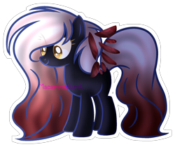 Size: 1674x1406 | Tagged: safe, artist:macaroonburst, derpibooru import, oc, oc:kip, original species, pony, artificial wings, augmented, colored pupils, female, magic, magic wings, simple background, solo, transparent background, white outline, wings