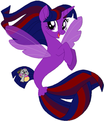 Size: 493x570 | Tagged: safe, artist:selenaede, artist:user15432, derpibooru import, twilight sparkle, twilight sparkle (alicorn), oc, alicorn, sea pony, seapony (g4), my little pony: the movie, spoiler:my little pony the movie, alicorn oc, alternate cutie mark, alternate universe, base used, brutalight sparcake, elements of insanity, fin wings, fins, fish tail, seaponified, seapony twilight, species swap