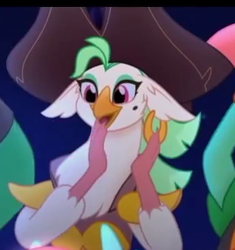 Size: 305x324 | Tagged: safe, screencap, captain celaeno, anthro, my little pony: the movie, cropped, parrot pirates, solo focus