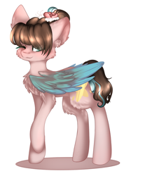 Size: 1280x1547 | Tagged: source needed, useless source url, safe, artist:zefir-tyan, derpibooru import, oc, oc:ether net, pegasus, pony, colored wings, commission, female, one eye closed, smiling, solo, standing, wink, ych result