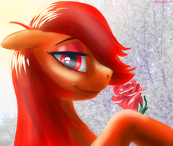 Size: 1980x1680 | Tagged: safe, artist:dukevonkessel, derpibooru import, oc, oc only, earth pony, pony, eyeshadow, female, lidded eyes, looking at you, makeup, mare, smiling, solo