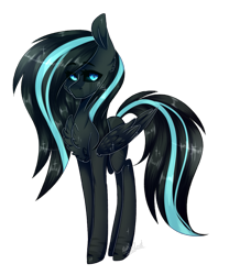 Size: 1733x2085 | Tagged: safe, artist:huirou, oc, oc only, oc:sapphire darkness, pegasus, pony, chest fluff, female, mare, simple background, solo, transparent background