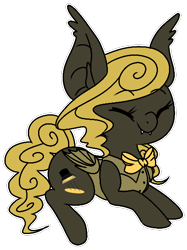 Size: 456x610 | Tagged: safe, artist:tilling-tan, oc, oc only, oc:black mambo, bat pony, pony, bow, clothes, simple background, solo, transparent background