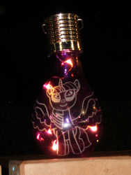 Size: 774x1032 | Tagged: safe, artist:malte279, derpibooru import, twilight sparkle, twilight sparkle (alicorn), alicorn, glass engraving, light bulb