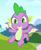 Size: 514x627 | Tagged: safe, derpibooru import, screencap, spike, dragon, a matter of principals, bush, claws, cropped, cute, eyebrows, fangs, flying, grass, green eyes, male, scales, sky, spikabetes, winged spike, wings